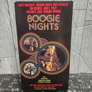 Boogie Nights VHS Mark Walberg Burt Reynolds Julianne Moore Rated R Movie